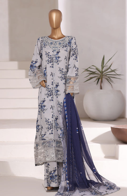 Sadabahar Festive Embroidered Viscose Stitched 3 Piece Suit - Design-03 - SBD25VSC - Ice Blue - Winter Collection