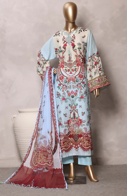 Sadabahar Printed Chamti Cotton Stitched Kaftan 3 Piece Suit - D-03 - SBD26TRF - Multi - Summer Collection