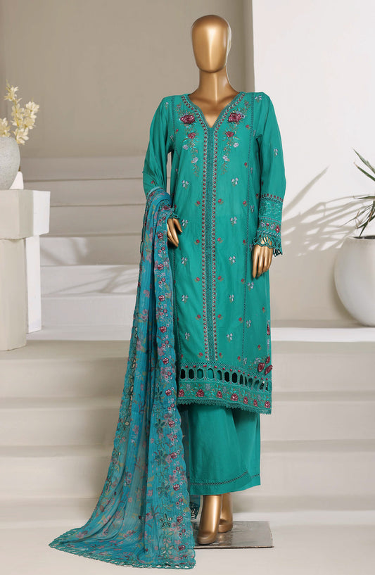 Sadabahar Luxury Embroidered Stitched 3 Piece Suit - D-05 - SBD26LXF - Ferozi - Festive Collection