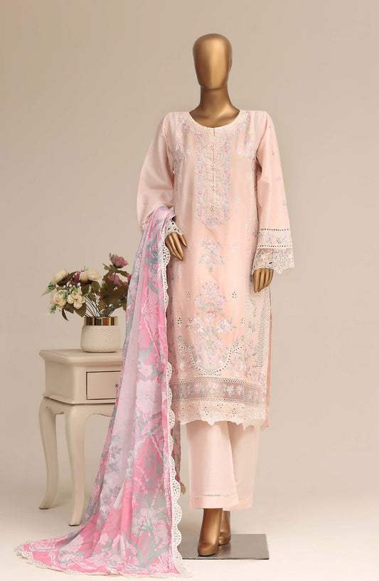 Sadabahar Luxury Embroidered Cotton Stitched 3 Piece Suit - D-02 - SBD26LSVN - Pink - Festive Collection