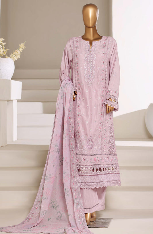 Sadabahar Luxury Embroidered Stitched 3 Piece Suit - Design-04 - SBD26FEMB - Purple - Festive Collection