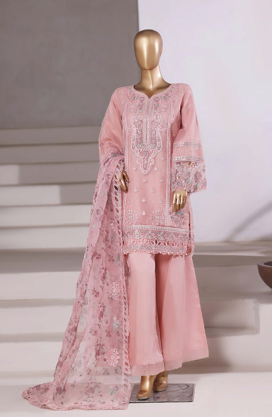 Mahpara by Sadabahar Embroidered Formal Stitched 3 Piece Suit - Design-02 - SBD26MPA - Pink - Luxury Collection