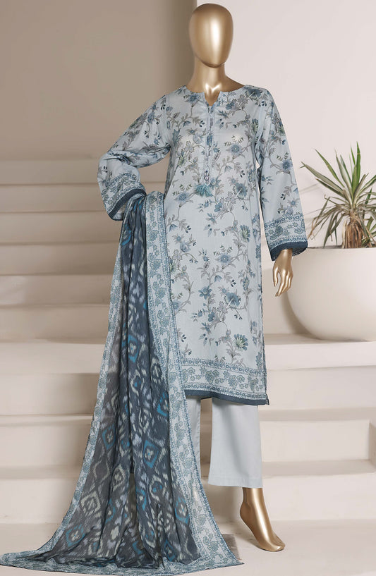Sadabahar Printed Lawn Stitched 3 Piece Suit - D-08 - SBD26NLP - Blue - Summer Collection