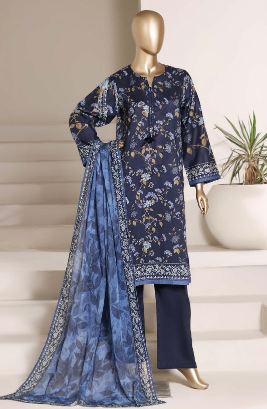 Sadabahar Printed Lawn Stitched 3 Piece Suit - D-06 - SBD26NLP - Blue - Summer Collection