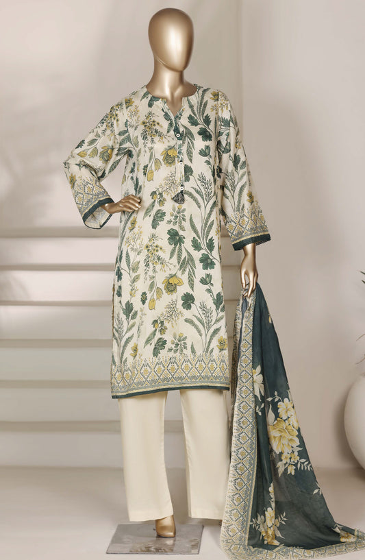 Sadabahar Printed Lawn Stitched 3 Piece Suit - D-07 - SBD26DNV - Green - Summer Collection