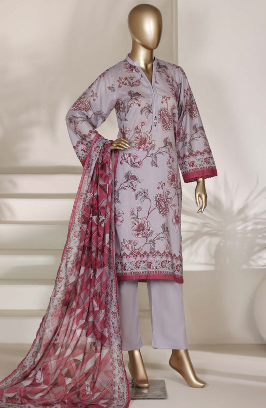 Sadabahar Printed Lawn Stitched 3 Piece Suit - D-04 - SBD26DNV - Pink - Summer Collection