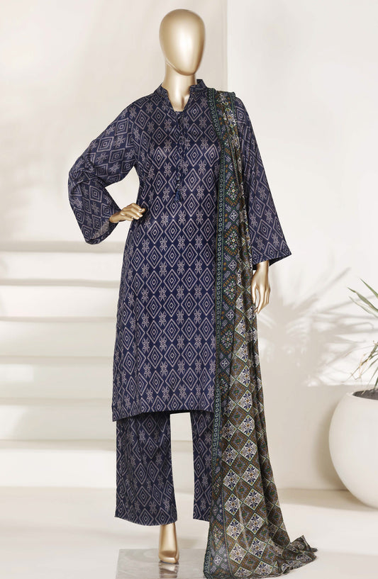 Sadabahar Printed Lawn Stitched 3 Piece Suit - D-02 - SBD26DNV - Blue - Summer Collection