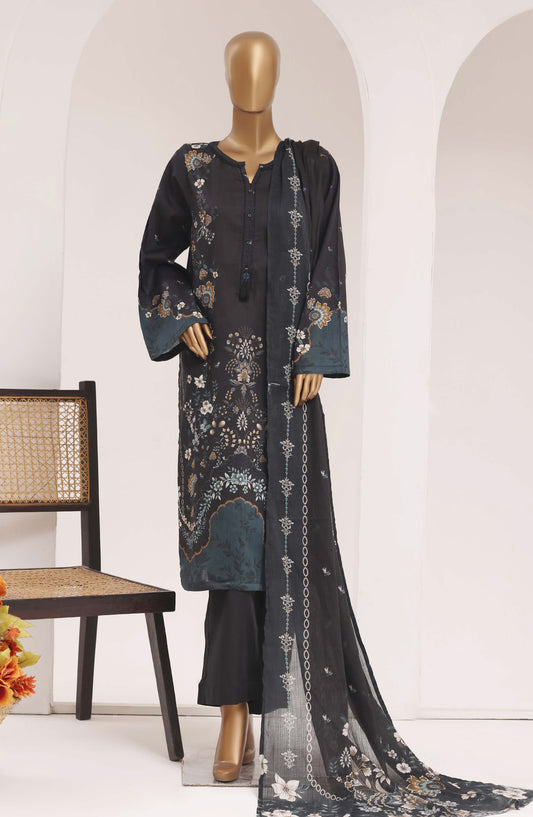 Sadabahar Printed Lawn Stitched 3 Piece Suit - D-08 - SBD26TEN - Black - Summer Collection