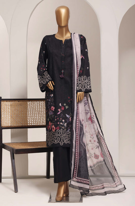 Sadabahar Printed Lawn Stitched 3 Piece Suit - D-05 - SBD26ELV - Black - Summer Collection