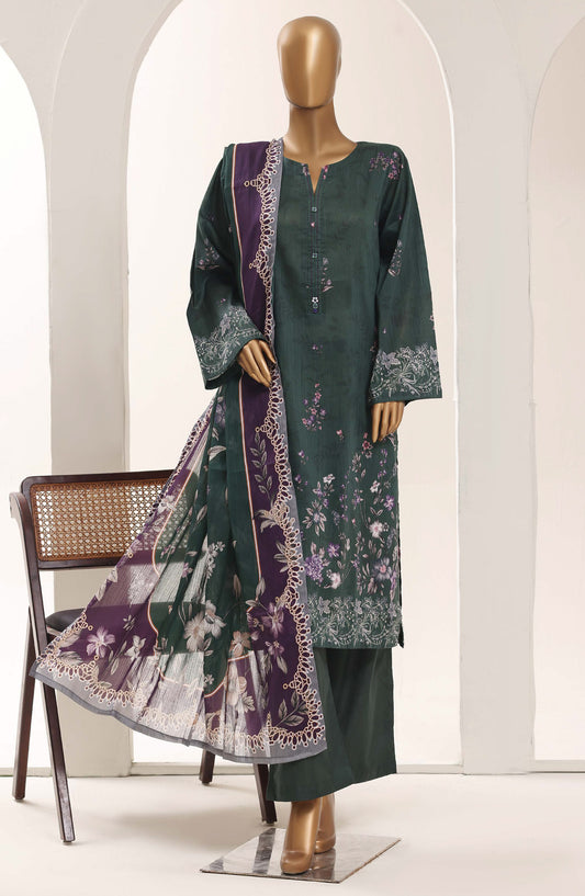 Sadabahar Printed Lawn Stitched 3 Piece Suit - D-14 - SBD26WET - Green - Summer Collection
