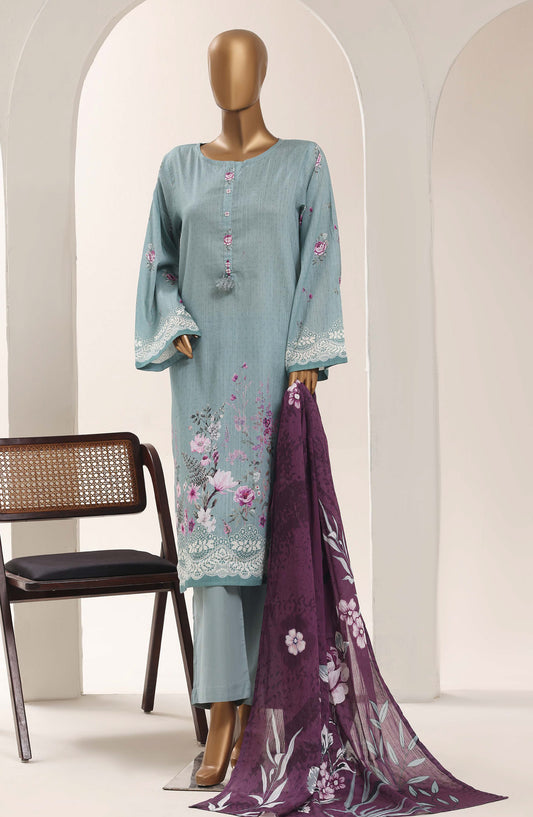 Sadabahar Printed Lawn Stitched 3 Piece Suit - D-09 - SBD26WET - Blue - Summer Collection