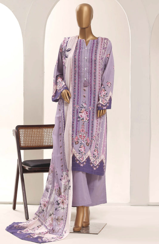 Sadabahar Printed Lawn Stitched 3 Piece Suit - D-08 - SBD26WET - Purple - Summer Collection