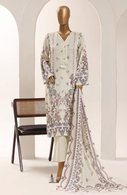 Sadabahar Printed Lawn Stitched 3 Piece Suit - D-02 - SBD26WET - Off White - Summer Collection