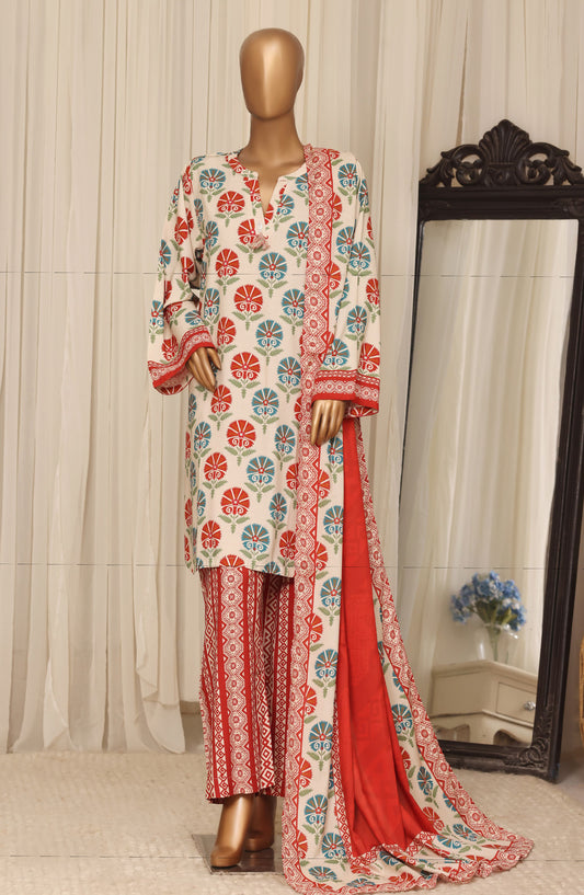 Sadabahar Printed Linen Stitched 3 Piece Suit - D-05 - SBD26LN - Multi - Winter Collection