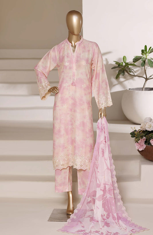 Sadabahar Regal Embroidered Lawn Stitched 3 Piece Suit - RD-01 - SBD26GAL - Pink - Festive Collection