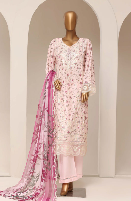 Sadabahar Signature Embroidered Stitched 3 Piece Suit - D-04 - SBD26XIT - Pink - Festive Collection