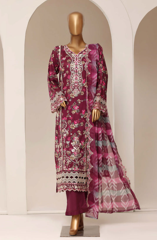 Sadabahar Signature Embroidered Stitched 3 Piece Suit - D-03 - SBD26XIT - Pink - Festive Collection