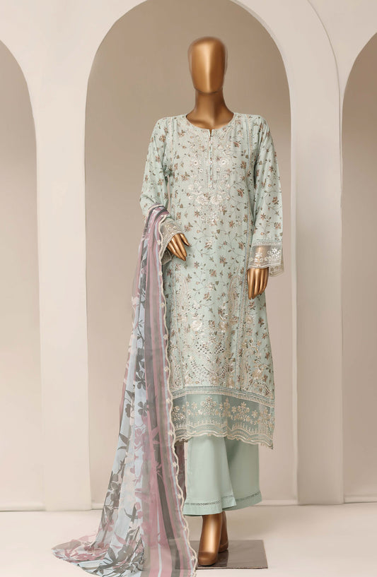 Sadabahar Signature Embroidered Stitched 3 Piece Suit - D-02 - SBD26XIT - Blue - Festive Collection