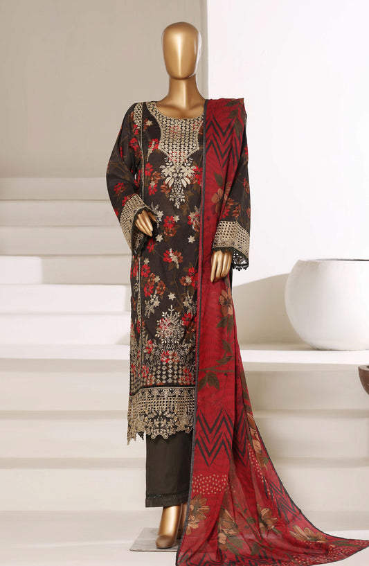 Sadabahar Signature Embroidered Lawn Stitched 3 Piece Suit - D-05 - SBD26SGN - Black - Festive Collection