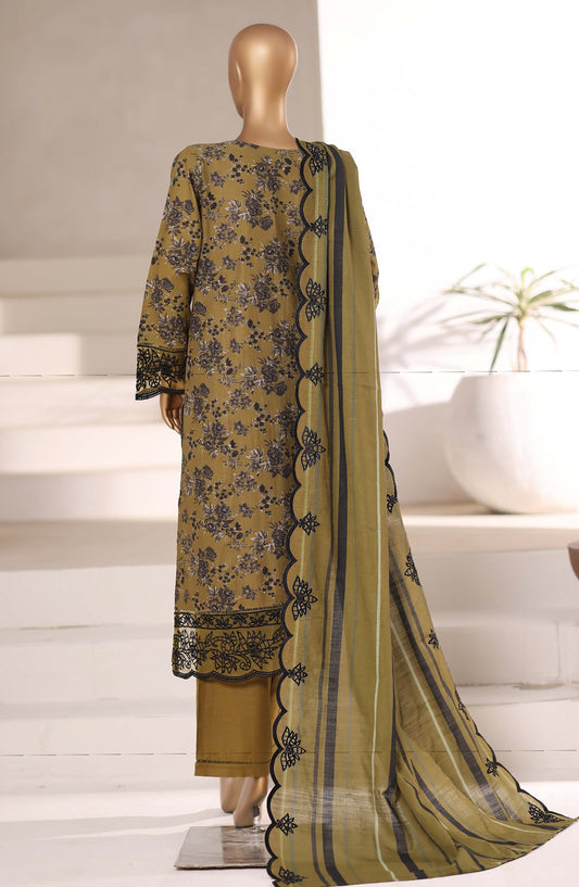 Sadabahar Signature Embroidered Khaddar Stitched 3 Piece Suit - Design-02 - SBD25SNA - Green - Winter Collection