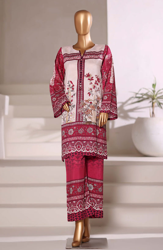 Sadabahar Printed Viscose Stitched 2 Piece Set - Design-06 - SBD25TVC - Red - Casual Collection