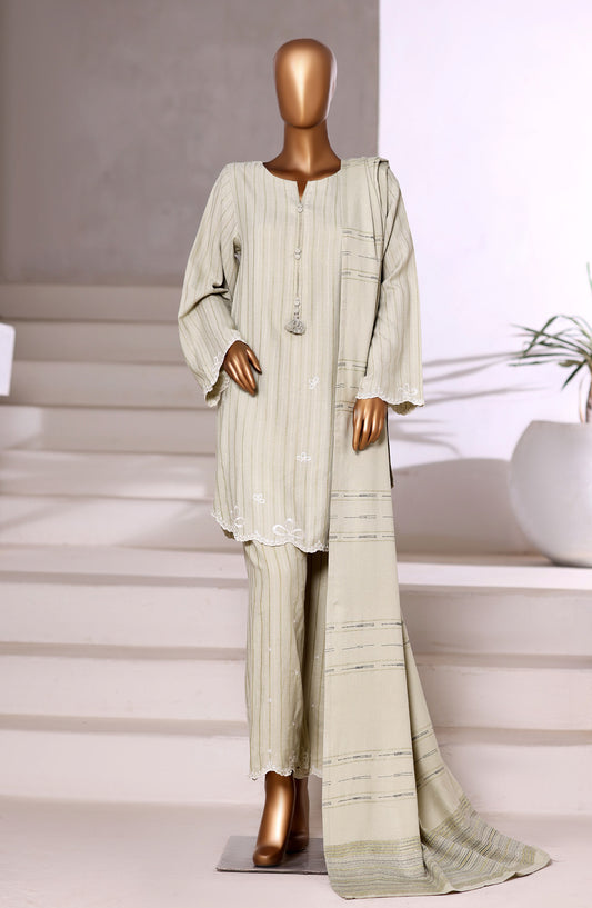 Sadabahar Vybe Embroidered Dhanak Stitched 3 Piece Suit - Design-02 - SBD25DNK - Green - Winter Collection