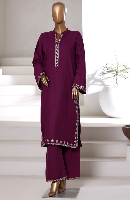 Sadabahar Vybe Premium Embroidered Winter Fabric Stitched 2 Piece Co ords - D-05 - SBD25WNF - Purple - Luxury Collection