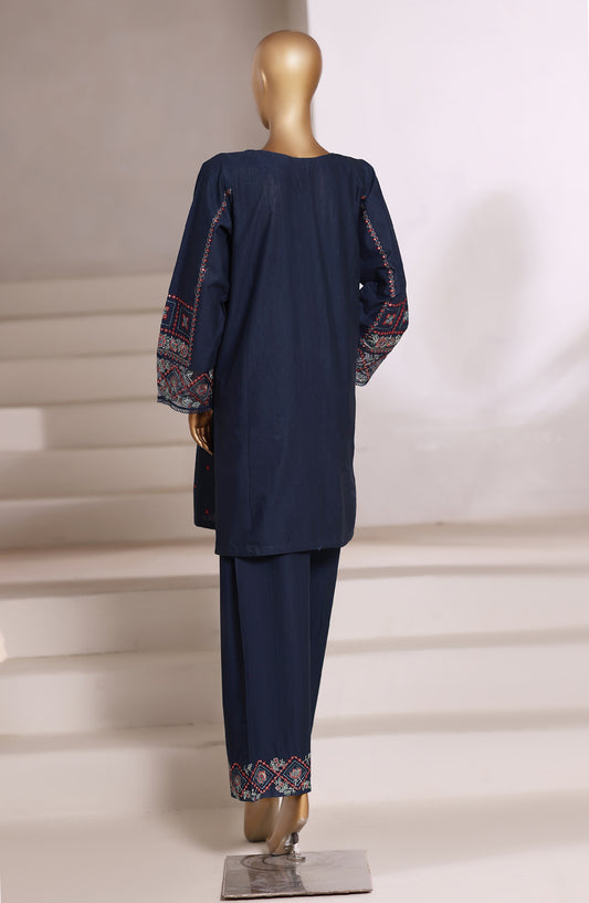 Sadabahar Vybe Embroidered Cotton Stitched 2 Co ord Set - Design-03 - SBD25BEC - Blue - Casual Collection