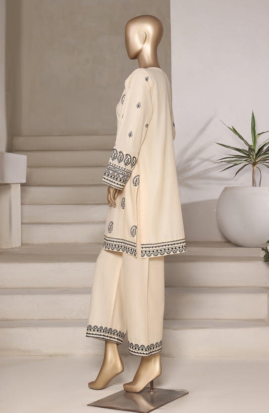 Sadabahar Vybe Embroidered Cotton Stitched 2 Piece Suit - Design-03 - SBD25VB - Fawn - Summer Collection