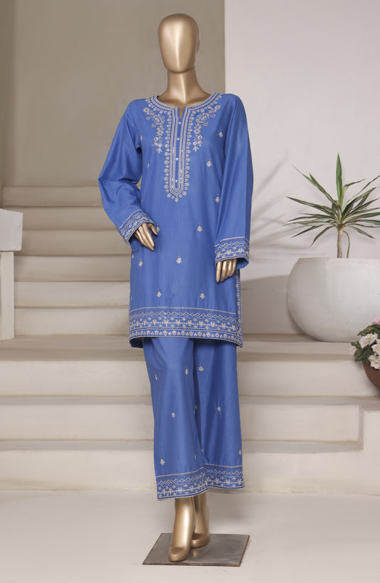 Sadabahar Vybe Embroidered Cotton Stitched 2 Piece Suit - Design-02 - SBD25VB - Blue - Summer Collection