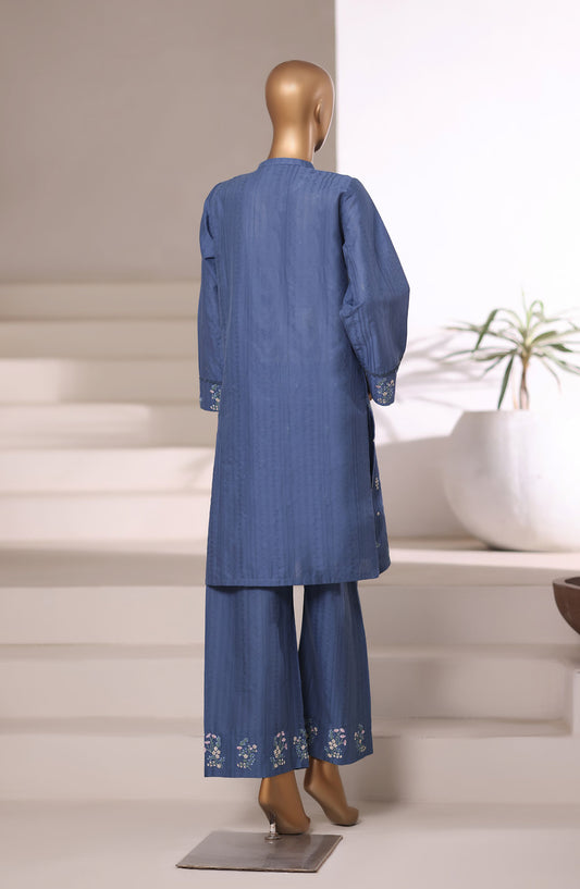 Sadabahar Vybe Embroidered Jacquard Stitched 2 Piece Co ord Set - Design-01 - SBD25JCQ - Blue - Casual Collection