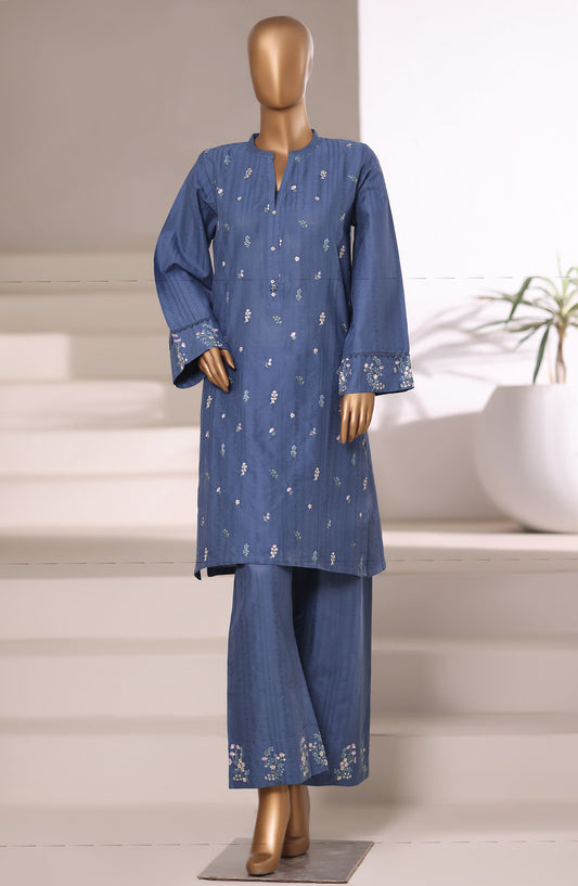 Sadabahar Vybe Embroidered Jacquard Stitched 2 Piece Co ord Set - Design-01 - SBD25JCQ - Blue - Casual Collection