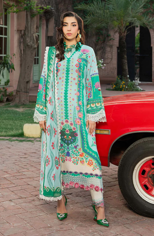 Cocktail by Sardinia Embroidered Lawn Unstitched 3 Piece Suit - D-1008 MOJITO - SRD25CKT - Green - Summer Collection