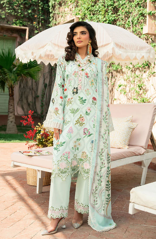 Cocktail by Sardinia Embroidered Lawn Unstitched 3 Piece Suit - D-1006 MARGARITA - SRD25CKT - Green - Summer Collection