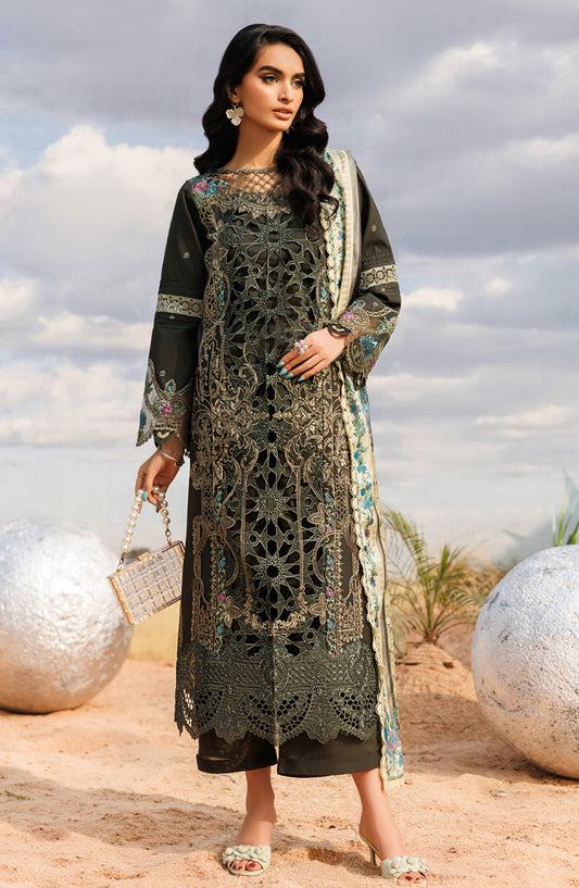 Shangrila by Parishay Embroidered Lawn Unstitched 3 Piece Suit - ANG-12 - PS26ANG - Grey - Summer Collection