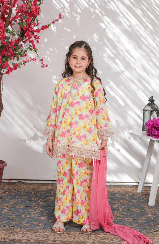 Shanzey Embroidered Lawn Stitched 3 Piece Suit - SHK-6301 - SHZ26CRD - Off White - Summer Collection