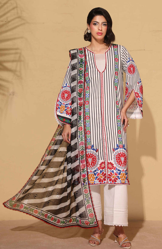 Signora Khoobsurat by NUR Embroidered Lawn Unstitched 3 Piece Suit - SN-355 - NUR26SG - Multi - Summer Collection