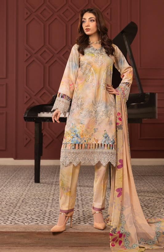 Siran by Sanam Saeed Embroidered Lawn Unstitched 3 Piece Suit - D-06 - SS26SRN - Multi - Summer Collection
