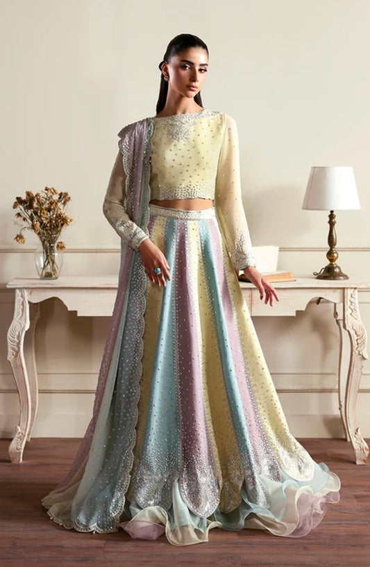 Siraya by Zarif Embroidered Chiffon Unstitched 3 Piece Suit - 01 Sonal - ZRF26SRY - Multi - Formal Collection