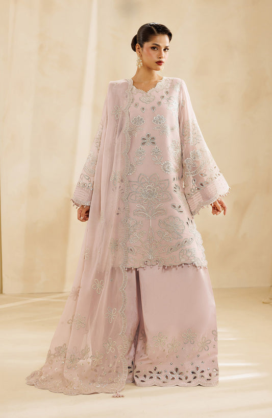 Sireine by Alizeh Embroidered Chiffon Unstitched 3 Piece Suit - 2296 - ALZ26RN - Pink - Formal Collection