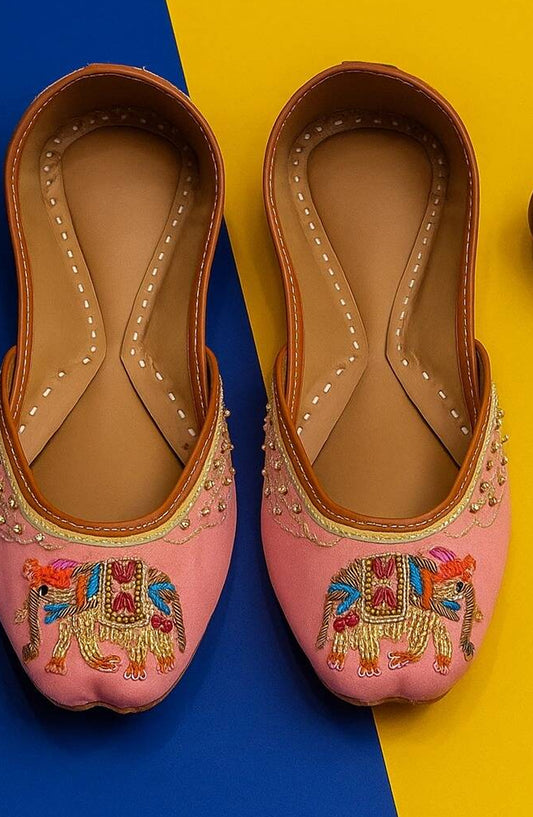 SnF Formal SNF26FK Light Pink Elephant Khussa SE-16