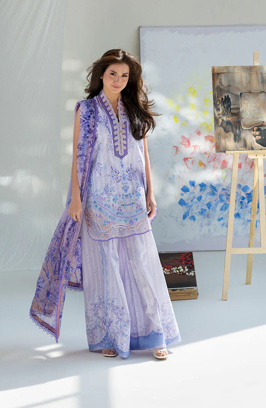 Sobia Nazir Vital Embroidered Lawn Unstitched 3 Piece Suit - 2B - SBN26VT - Purple - Summer Collection