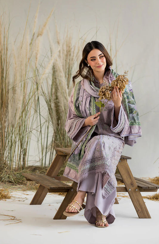Sobia Nazir Embroidered Khaddar Unstitched 3 Piece Suit - Design-7B - SN25WN - Purple - Winter Collection