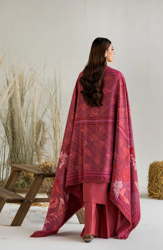 Sobia Nazir Embroidered Karandi Unstitched 3 Piece Suit - Design-4B - SN25WN - Pink - Winter Collection
