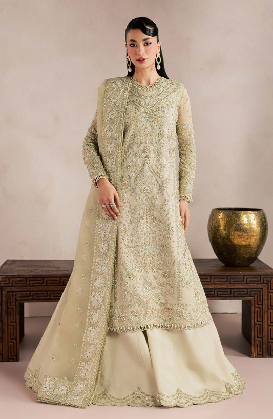 Sorelle by Aylin Luxury Embroidered Organza Unstitched 3 Piece Suit - D-06 Orlina - AYL26SOR - Green - Festive Collection