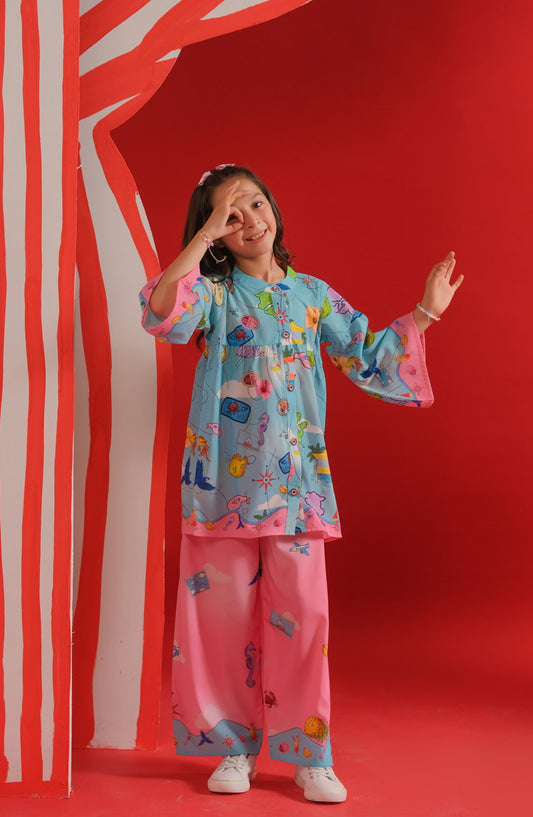 Sprinkles Blue & Bubble - Co-ord Set SPDR714