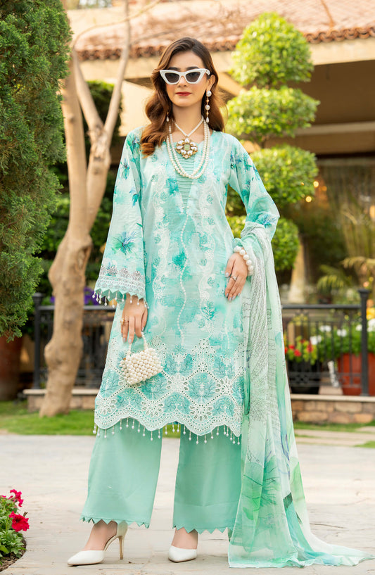 Star Light by Aalaya Embroidered Lawn Unstitched 3 Piece Suit - D-07 - ALY26STR - Ferozi - Summer Collection
