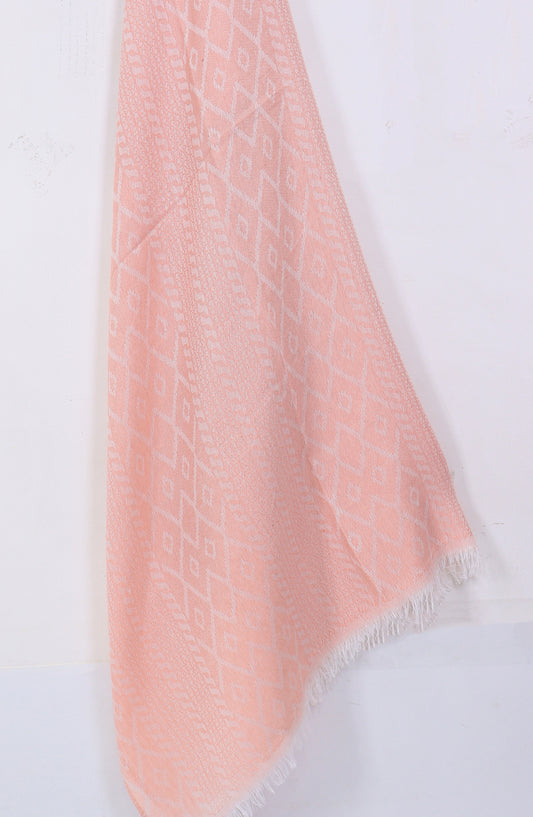 Amna Khadija Premium Twill Jacquard Stole Design-21 - AM25OLT - Pink - Summer Collection
