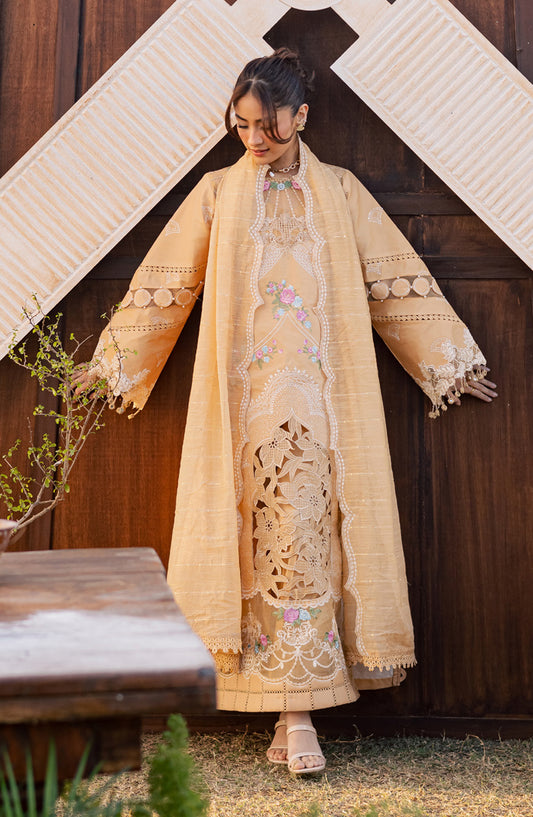 Summer Queen by Parishay Embroidered Lawn Unstitched 3 Piece Suit - SQU-08 - PS26SMQ - Yellow - Summer Collection