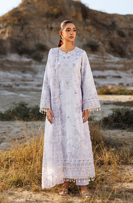 Sunlit Groove by Emaan Adeel Embroidered Lawn Unstitched 3 Piece Suit - SUNLIT SWAY - ED26SNG - Blue - Summer Collection